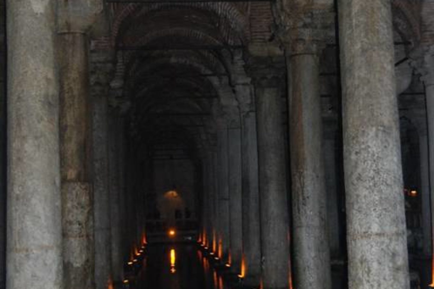 Basilica Cistern under Santa Sofia, Istanbul, Turkey.